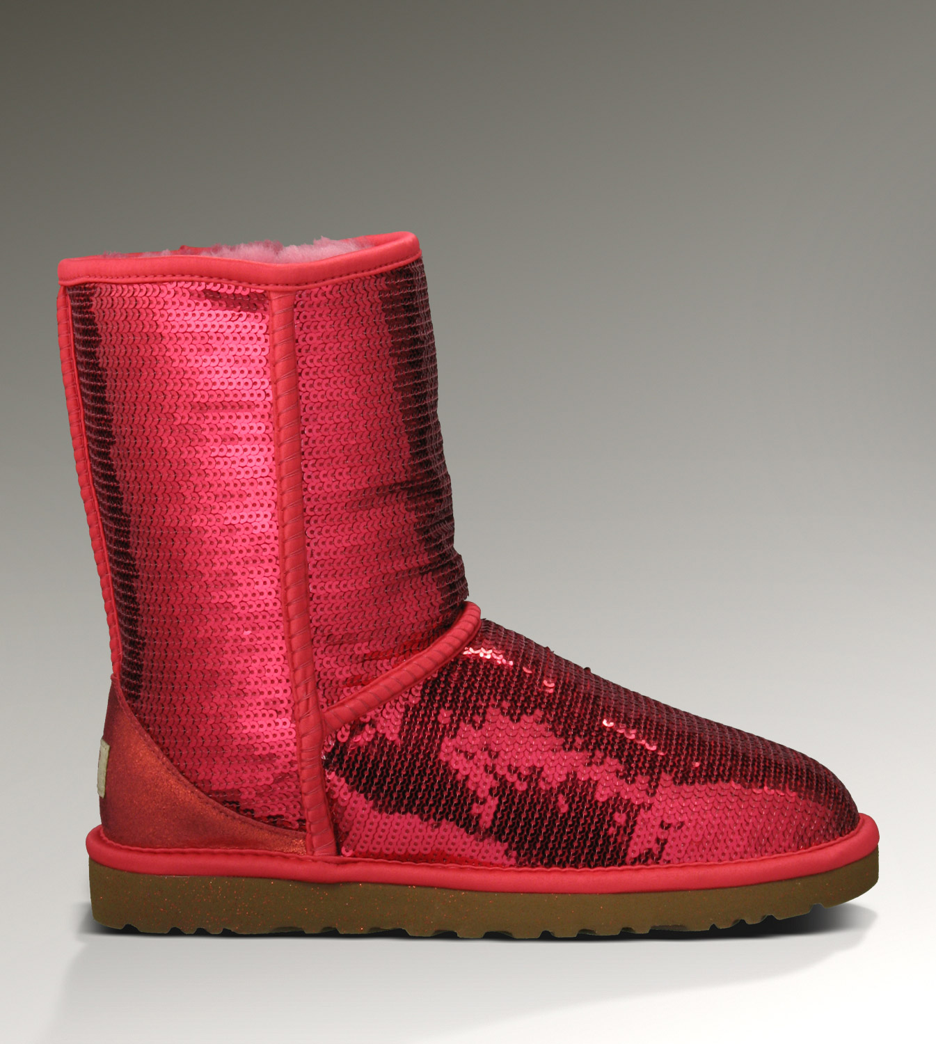 UGG Classico Breve Sparkles 3161 Red Boots